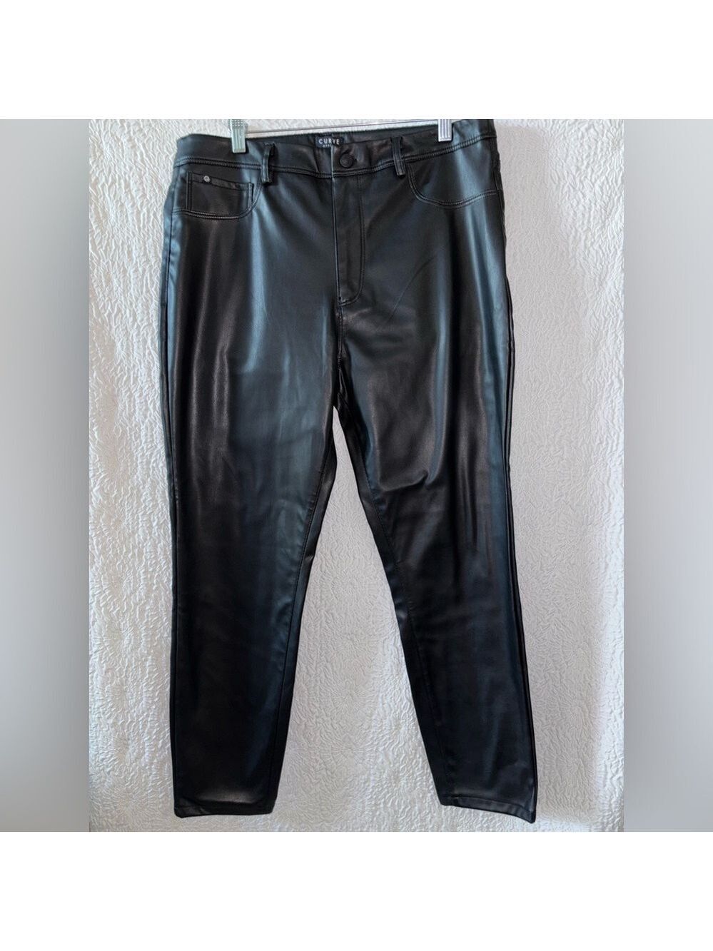 Curve Appeal Faux Vegan Leather High Rise Pants